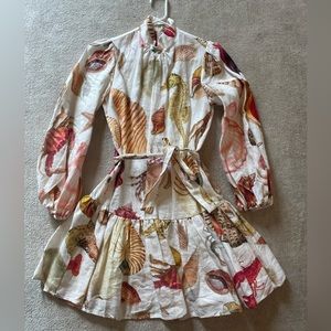 Alemais shell print mini dress size AUS 6